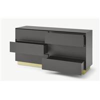 Elsdon commode grise et laiton