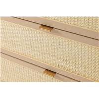 Emmi commode haute caramel et rotin