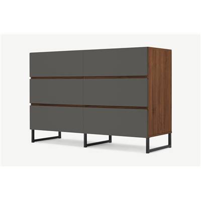 Hopkins commode gris et noyer