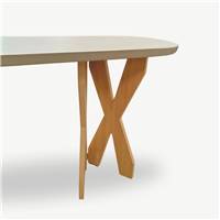 Benlo console grise et bois clair