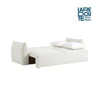 Picabi canapé 3 places convertible en tissu chenille écru