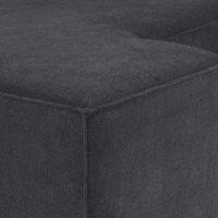 Ginger canapé d'angle gauche convertible polyester gris charbon