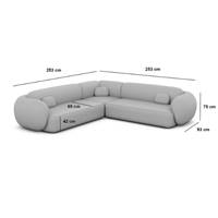 Bulane canapé corner en velours beige foncé