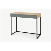 Hopkins bureau compact chêne et gris bleuté
