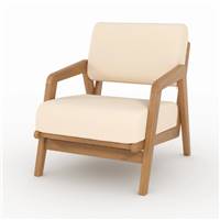 Jones fauteuil de jardin acacia et tissu beige clair