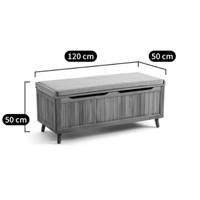 Boréal banc-coffre de rangement extérieur en acacia