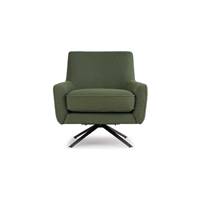 Serafin fauteuil rotatif bouclette vert kaki