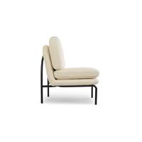 Helle fauteuil tissu bouclé blanc