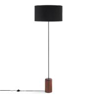Rayannna lampadaire noyer metal et coton noir