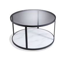 Gousto table basse en metal et verre fumé