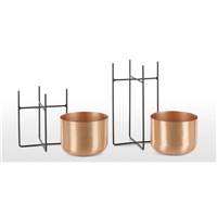 Salix lot de 2 cache-pots cuivre