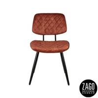 Lizzy chaise en velours cognac H45