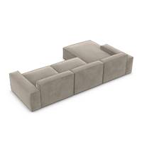 Stacele canapé d'angle gauche en velours beige foncé