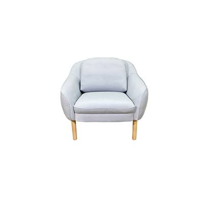 Lisa fauteuil en velours gris