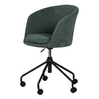 Mado chaise de bureau pivotante à roulettes en tissu gris bleu