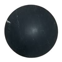 Maize table basse ronde en marbre noir et métal Ø50cm