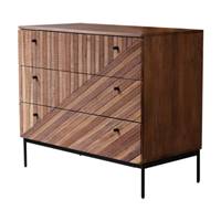 Maize commode 3 tiroirs en bois recyclé et métal