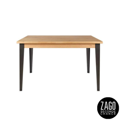 Manhattan table à manger carrée en chêne et métal L140