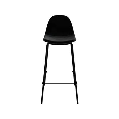 Vladi chaise de bar en velours noir H65