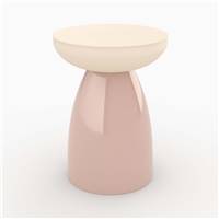 Shirel table d'appoint ronde en métal rose ø40