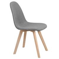 Verno chaise scandinave en tissu gris