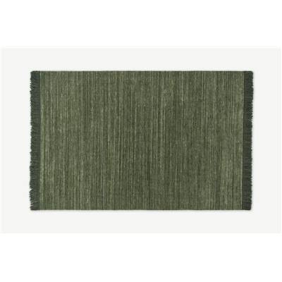 Celsi tapis en laine vert foncé 160x230