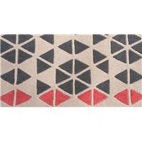Trio tapis gris charbon et corail 160x230 cm