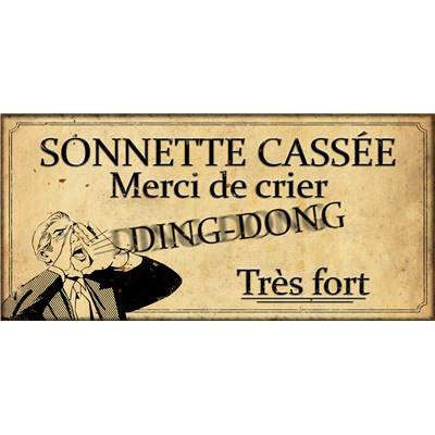Plaque sonnette 25*12
