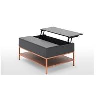 Lomond table basse bois de manguier gris et cuivre