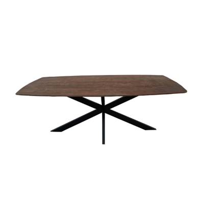 Taalika table à manger en noyer et métal 200cm