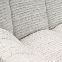 Telma chaise en tissu chenille écru piètement noir