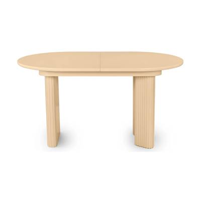 Wave table à manger extensible en bois beige