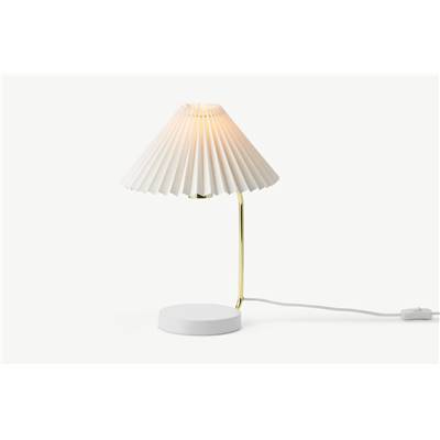 Gaby lampe de table laiton et blanc