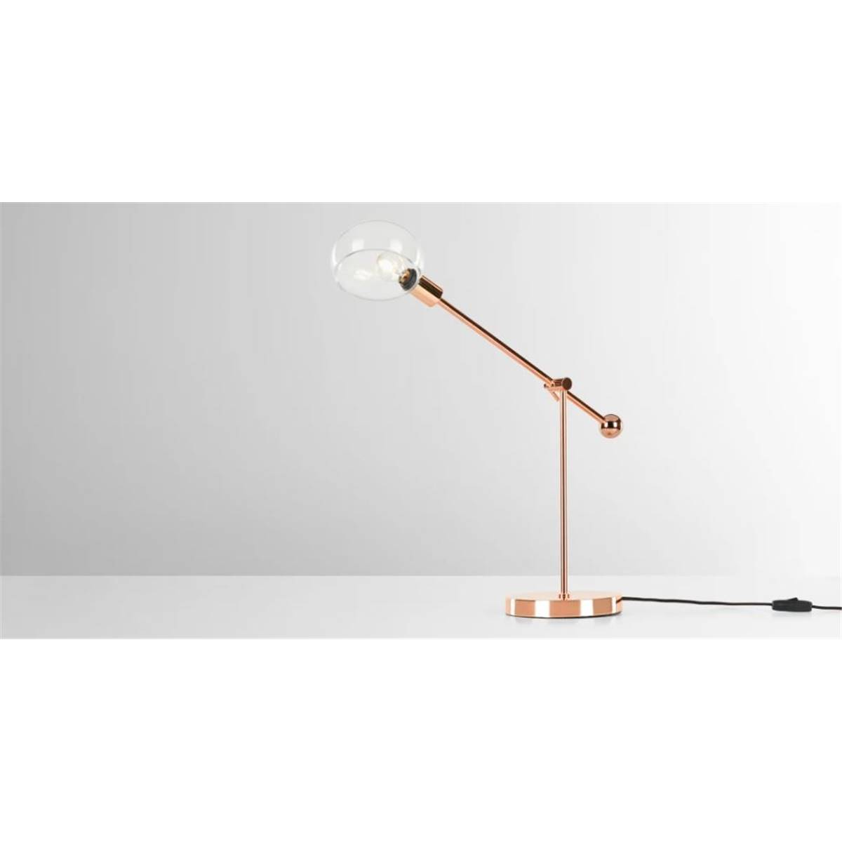 Relaxdays Lampe De Table Vintage Tactile - Verre Et Laiton - 40W E14 - 25x15x19cm - Or