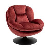 Topi fauteuil pivotant velours bordeaux