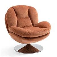 Topi fauteuil pivotant tissu texturé rouille