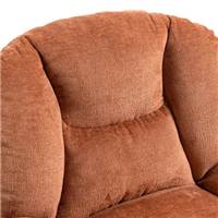 Topi fauteuil pivotant tissu texturé rouille