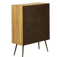Woody commode en teck recyclé 4 tiroirs pieds métal