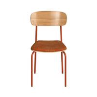 Taxa chaise en bois clair et tissu orange