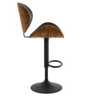 Linares chaise de bar réglable en cuir synthétique noir