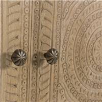 Linium petit buffet en bois avec 2 portes gravées bohème