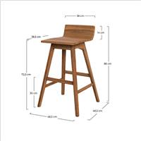 Tato tabouret de bar en bois de teck
