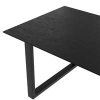 Suri table en teck recyclé noir 8 personnes
