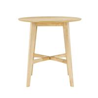 Bary table haute ronde en bois clair 4 personnes