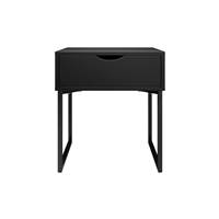 Détroit table de chevet en MDF et métal noir 1 tiroir