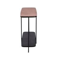 Eric console double plateau en cuivre et MDF noir