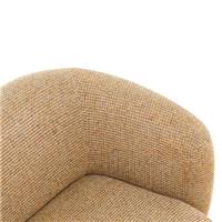 Vico fauteuil en tissu tweed jaune miami