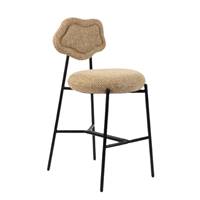Amago tabouret de bar en tissu tweed jaune miami H71