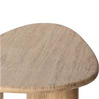 Biella table basse organique travertin