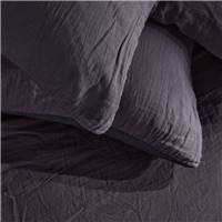 Ali parure de lit 240x260 en gaze de coton uni fusain